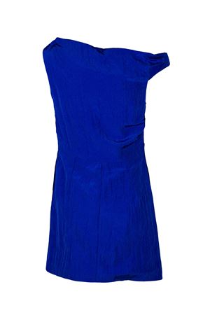 Abito Corto Blu Con Dettaglio Gioiello DAVID KOMA | AW25DK70DBLUESILVER